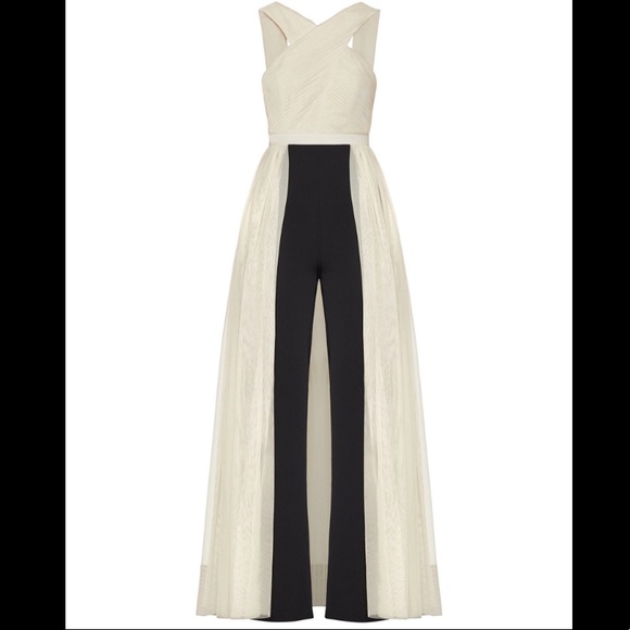 BCBGMAXAZRIA Tulle overlay Jumpsuit - Picture 2 of 2